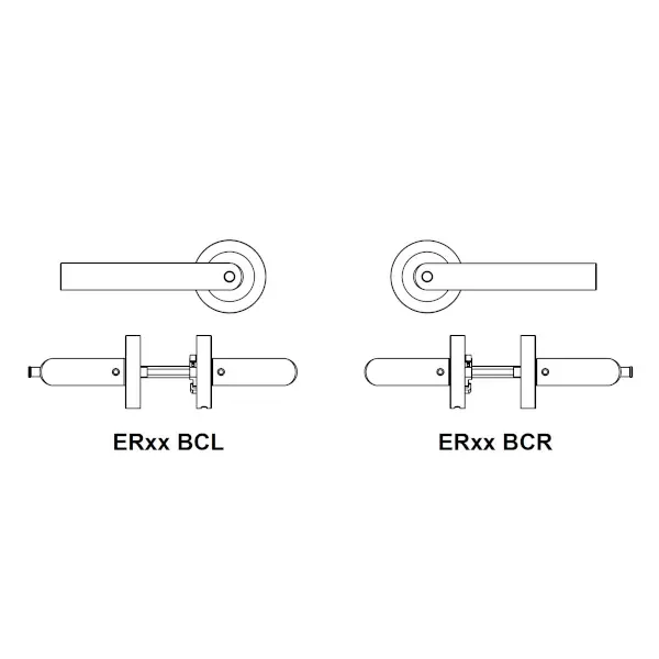 Rhodos Titan - Klamki drzwiowe ze stali z blokadą w uchwycie, grafitowy, wersja prawa – miniatura 6